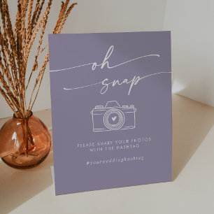 Signe De Table Hashtag Boho Chic Lavender Purple Oh Snap Mariage