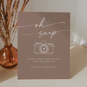 Signe De Table Hashtag Boho Chic Neutral Taupe Oh Snap Mariage