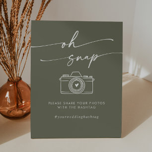 Signe De Table Hashtag Boho Chic Olive Green Oh Snap Mariage