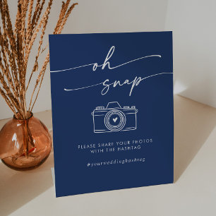 Signe De Table Hashtag Boho Chic Royal Blue Oh Snap Mariage