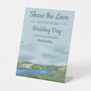 Signe De Table Hashtag Mariage marin peint