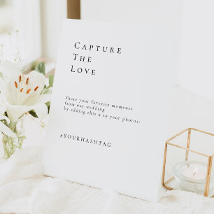 Signe De Table Hashtag Mariage minimal moderne simple