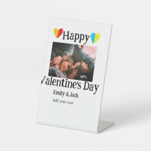 Signe De Table Heureuse Sainte-Valentin ajouter nom de couple pho