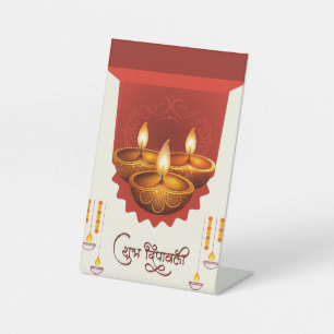 Signe De Table Heureux Diwali