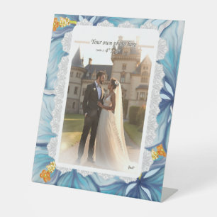 Signe De Table Hibiscus & dentelle TURQUOISE