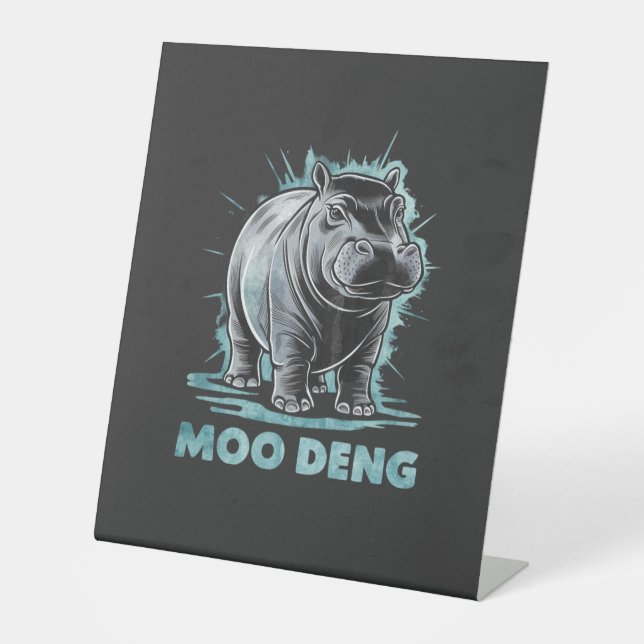 Signe De Table Hippo Radiant Moo Deng (Recto)