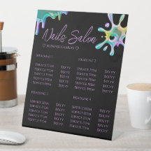 Holographique Polonais clous de goutte noire