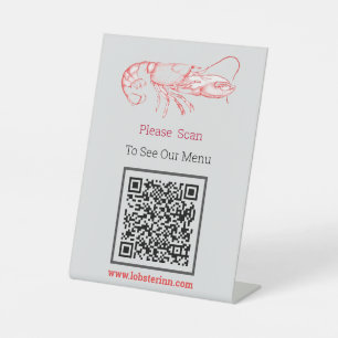 Signe De Table Homard    vintagéré - Code QR