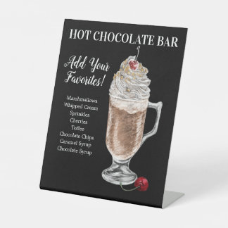 Signe De Table Hot chocolate Bar Drink Plaque