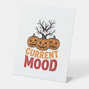 Signe De Table Humeur actuelle Halloween Citrouille Vintage Conce
