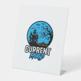 Signe De Table Humeur actuelle Halloween Gravure vintage vecteur_