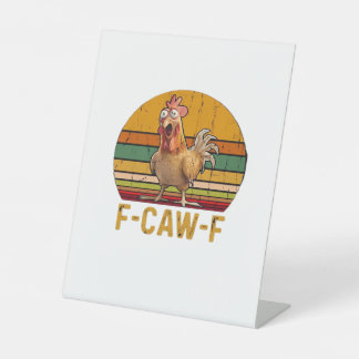 Signe De Table Humour de poulet F-Caw-F essentiel minimaliste pro