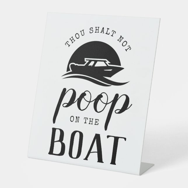 Signe De Table Humour plaisancier Rustique moderne bateau cadeau (Recto)