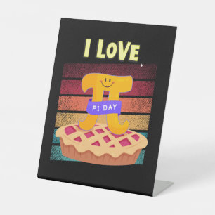 Signe De Table I love PI Day Math Science Geek Pi Loves