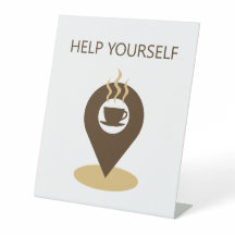Icône de l'emplacement du café vous aider Pedestal