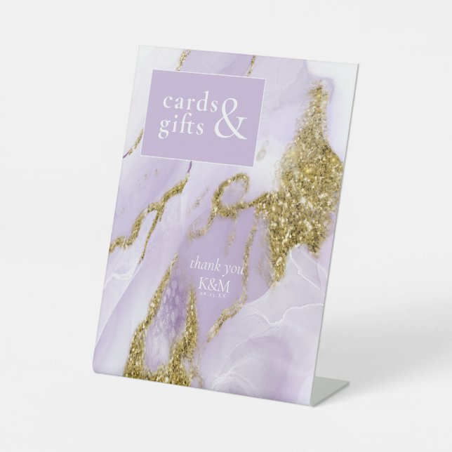 Signe De Table ID Abstrait Lavande d'encre Lux990 (Recto)