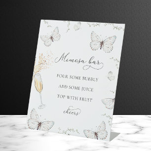 Signe De Table Il Me Donne Des Papillons Fête des mariées Mimosa 