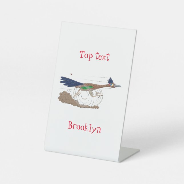 Signe De Table Illustration amusante de la caricature d'oiseau du (Recto)