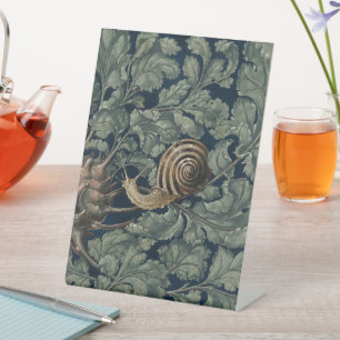 Signe De Table Illustration Art Nouveau Vintage Escargot Botaniqu