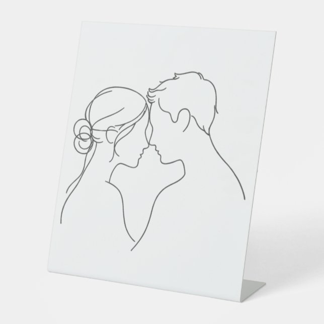 Signe De Table Illustration d'amour minimal (Recto)