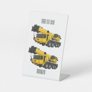 Signe De Table Illustration de camion de grue