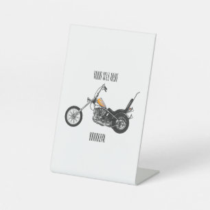 Signe De Table Illustration de Chopper Motorcycle 1950