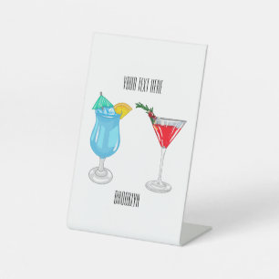 Signe De Table Illustration de cocktail