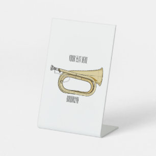 Signe De Table Illustration de dessin animé Bugle