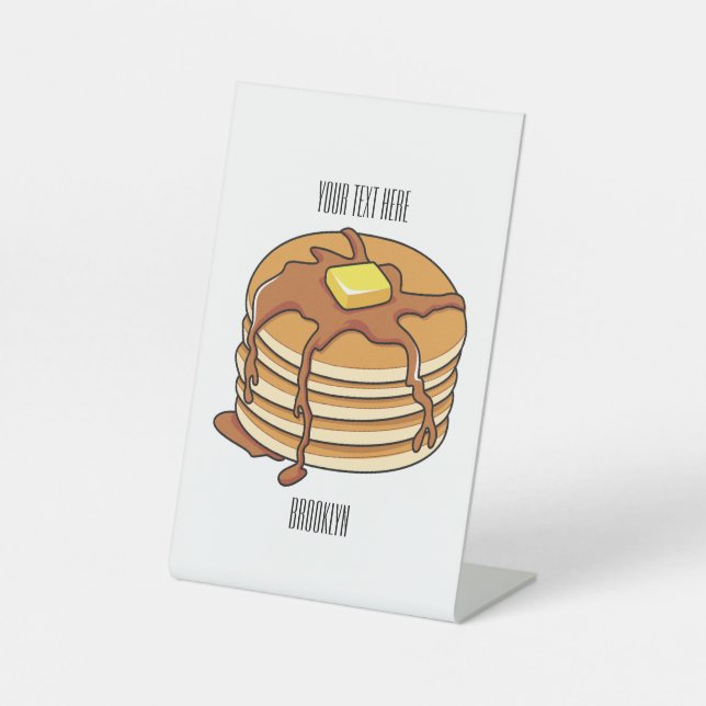 Signe De Table Illustration de dessin animé de Pancake (Recto)