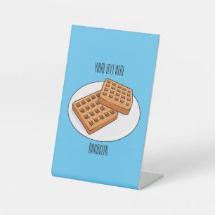 Signe De Table Illustration de gaufre