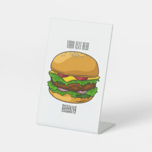 Signe De Table Illustration de Hamburger