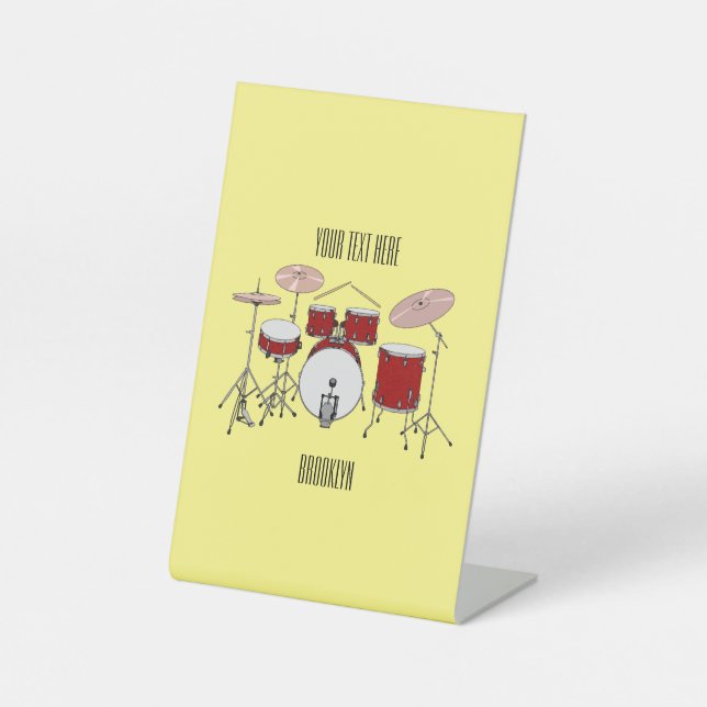 Signe De Table Illustration de kit de batterie (Recto)