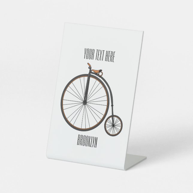 Signe De Table Illustration de la bande dessinée de vélo à grande (Recto)