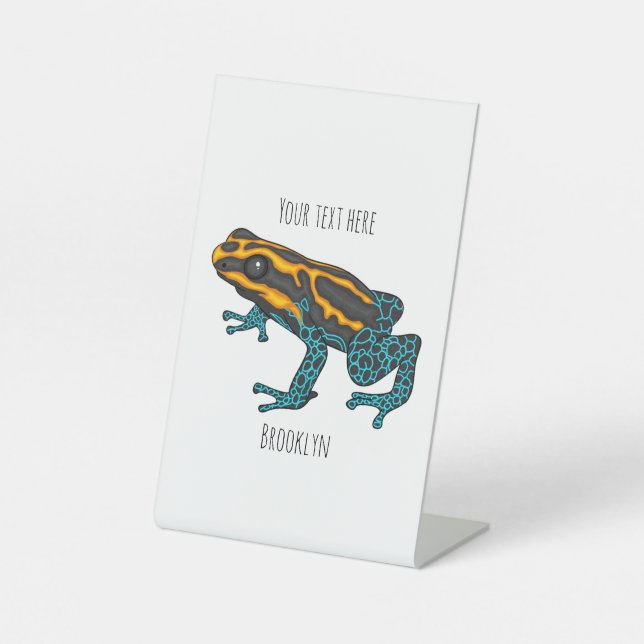 Signe De Table Illustration de la grenouille à fléchettes de pois (Recto)