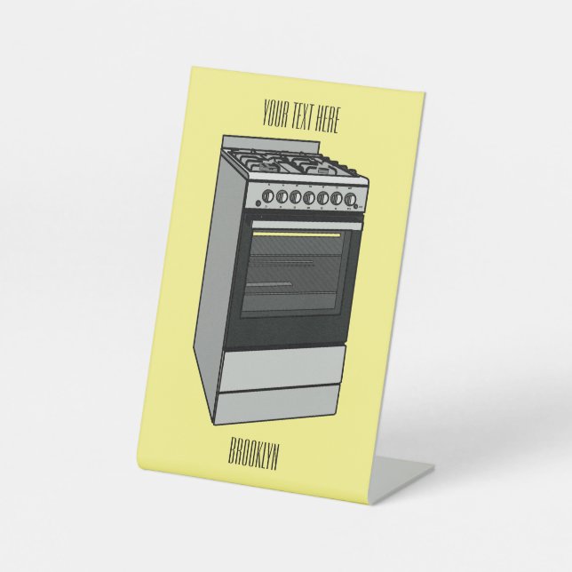 Signe De Table Illustration de poêle électrique (Recto)