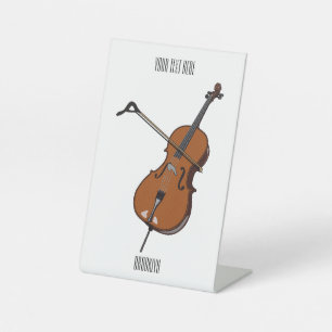 Signe De Table Illustration de violoncelle