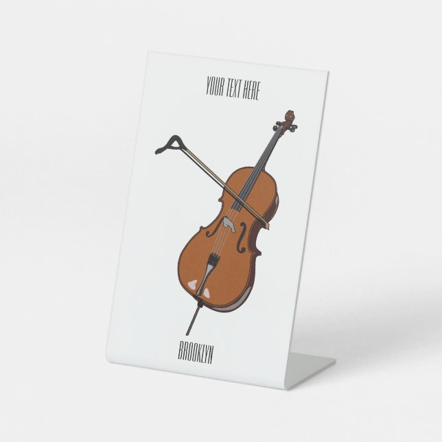 Signe De Table Illustration de violoncelle (Recto)