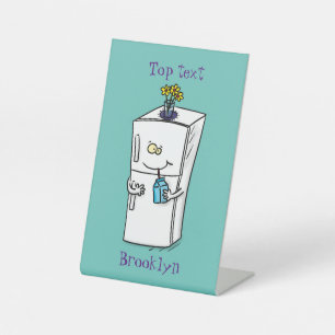 Signe De Table Illustration drôle de réfrigérateur