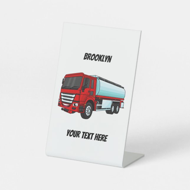 Signe De Table Illustration du transport de carburant par camion- (Recto)