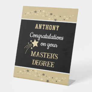 Signe De Table Immense, Master's master CUSTOM carte de félicitat