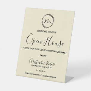 Signe De Table Immobilier minimaliste blanc