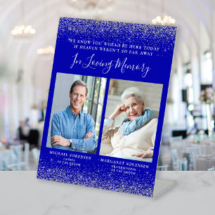 Signe De Table In Love Memory 2 Photo Royal Blue Silver Mariage