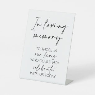 Signe De Table In Loving Memory Wedding Minimalist Style