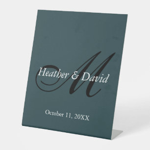 Signe De Table Indigo Color Stylo mignon Monogram Mariage