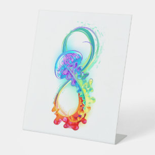 Signe De Table Infinity avec Rainbow Jellyfish