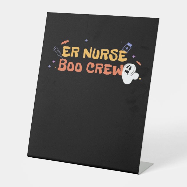 Signe De Table infirmière infirmière Boo Crew Urgence infirmière  (Recto)