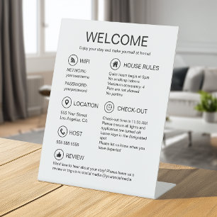 Signe De Table Informations pour les invités de la location de va