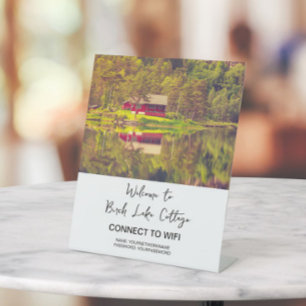 Signe De Table Informations WiFi pour location de vacances, maiso
