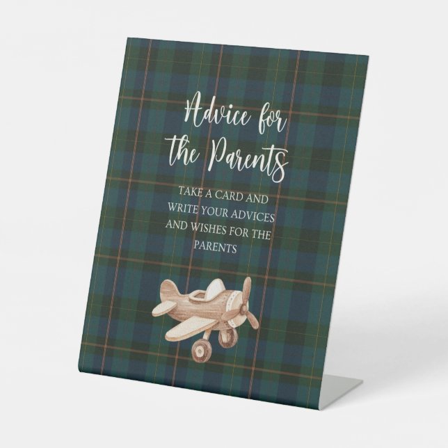 Signe De Table Inspired Baby Shower Advice Sign (Recto)