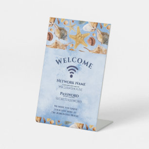 Signe De Table Internet WiFi Mot de passe Summer Sea Beach House